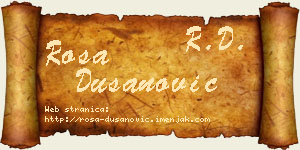 Rosa Dušanović vizit kartica
